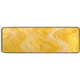 thumbnail image 5 of Dreamtimes Yellow Strata Marbling Hallway Runner Rug 2'x6' Kitchen Rug with Rubber Backing Veining Texture Non Slip Entryway Rug Runner Washable Soft Area Rug for Hallway Bedroom Kitchen Decor, 5 of 6