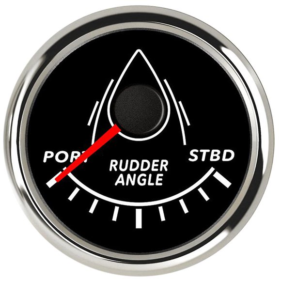 52mm Marine Rudder Position Indicator Waterproof Red Backlight With 0-190 Ohm Rudder Mating Sensor 12v/24vd For Marine Yacht