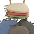 thumbnail image 3 of Chair Linen Cushion Memory Foam Breathable Sofa Seat Mat with Ties Machine Washable Cover Stool Backrest Pad Home Blue, 3 of 8