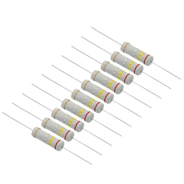 Uxcell Résistance en Film Carbone 5W 0.24 Ohm 5 %, Composants Électroniques Axiaux, Lot de 20