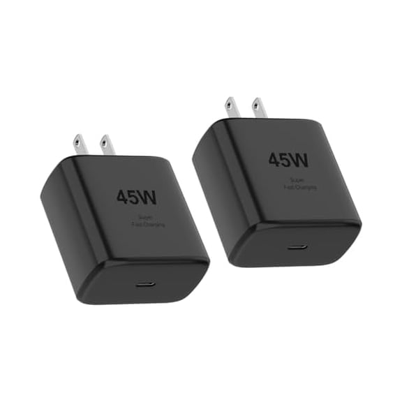 Quyaojz for Samsung 45W Super Fast Charger 2.0, USB C Android Phone Charger Fast Charging Compatible With Samsung Galaxy S26 Ultra/S26/S26+/S25/S25 Ultra/S25+/S24 Ultra/S24/S24+/Note20/Note 10-2pack