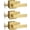 Gold-Passage, variant on 3 Pack Brushed Gold Entry Door Levers with Lock and Key, Satin Brass Entrance Door Handles, for Exterior or Interior Doors, Bedroom, Office, Hotel (Each with 3 Keys)