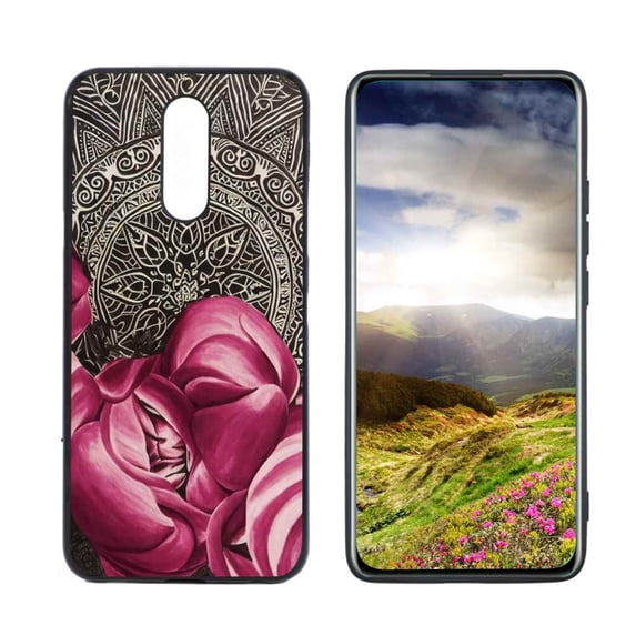 Compatible with LG Xpression Plus 2 Phone Case, Mandala-4 Case Men Women, Flexible Silicone Shockproof Case for LG Xpression Plus 2
