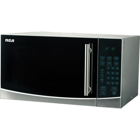 RCA RMW1108 1000 Watt 1.1 Cubic Foot Countertop Microwave Oven, Stainless Steel