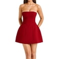 thumbnail image 5 of Carlikeit Women's Strapless Tube Mini Dress A Line Cocktail Party Dress Sleeveless Corset Style Short Formal Dress, 5 of 16