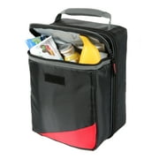 Arctic Zone Expandable Upright HardBody® Lunch Box with Microban® Protected Easy Clean Lining, Black and Red