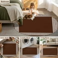 thumbnail image 6 of Coffee Brown Greek Key Large Area Rugs for Bedroom Living Room, Soft Non Slip Carpet Bedside Rug, Geometric Greece Ancient Farmhouse Geo Round Floor Cover Kitchen Accent Rug 4' for Dining Room/Office, 6 of 9