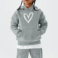thumbnail image 2 of Ruyang Girls Oversized Heart Hoodies Fall Winter Trendy Pullover Hoodie Pocket Personalized Graphic Hooded Sweatshirts, 2 of 6
