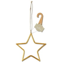 Gold Glass with Brass Edge Star Christmas Ornament, 5", by Holiday Time