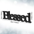 thumbnail image 2 of JUMRHFAN Blessed Letter Table Sign Blessed Standing Letter Table Sign Rustic Wooden Home Standing Decor for Wedding Graduation Party Baby Shower First Communion Christening Decorations(Black), 2 of 6