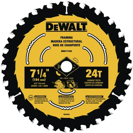 UPC: 0885911574488 | Dewalt-DWA1714243 DEWALT 7-1/4-in 24T Saw Blades with ToughTrack tooth design 3 pk