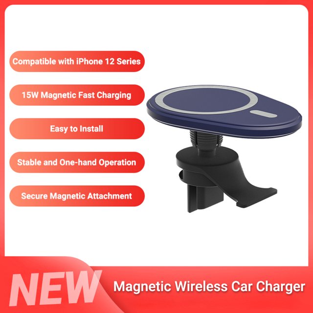 Cargador de coche inalámbrico magnético Cargador de coche rápido Compatible con iPhone 12/ Abanopi Cargador de coche
