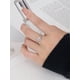 thumbnail image 5 of 1pc Cubic Zirconia Heart Decor Silver Ring For Women For Daily Decoration, 5 of 5