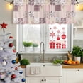 thumbnail image 6 of Boho Spring Floral Valances for Windows, Decorative Rod Pocket Window Valance Curtains, Vintage Flowers Patchwork Plaid Pink Short Curtain Drapes for Kitchen/Living Room, 2 Panels, 60" W x 18" L, 6 of 8