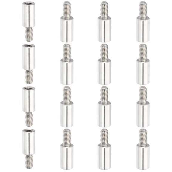 16x5mm Album Scrapbook Extension Posts Extension Screw, 16Pcs Stainless Steel Extension Post Replacements for Binding Extending Refillable Scrapbook Photo Album