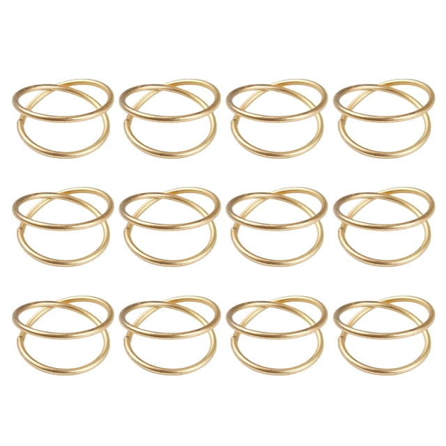 MasteelfCA 12 Pcs Anneaux de Serviette en Spirale Métallique pour Mariages Réceptions Dîner Banquet