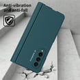 thumbnail image 7 of ELEHOLD for Samsung Galaxy Z Fold 3 Slim Rugged Case with Pen Slot Hinge Protection Screen Protector Shockproof Anti-Fingerprint Lightweight Protective Case,Cyan, 7 of 7