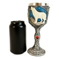 thumbnail image 6 of Howling White Wolf In Starry Night Wine Chalice Goblet With Celtic Knotwork 7oz, 6 of 6
