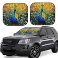 thumbnail image 1 of Vsdgher Peacocks Print Car Windshield Sun Shade, Reflective Sunshade Window Sunshade Sun Visor Protector Fit for Cars,Trucks,SUVs-Large, 1 of 6