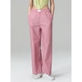 thumbnail image 6 of Yunliwuli Women's Casual Wide Leg Pants Elastic Waist Stripes Print Lounge Pants Going Out Trousers, 6 of 10