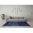 thumbnail image 3 of Ahgly Company Indoor Square Abstract Blue Modern Area Rugs, 7' Square, 3 of 4
