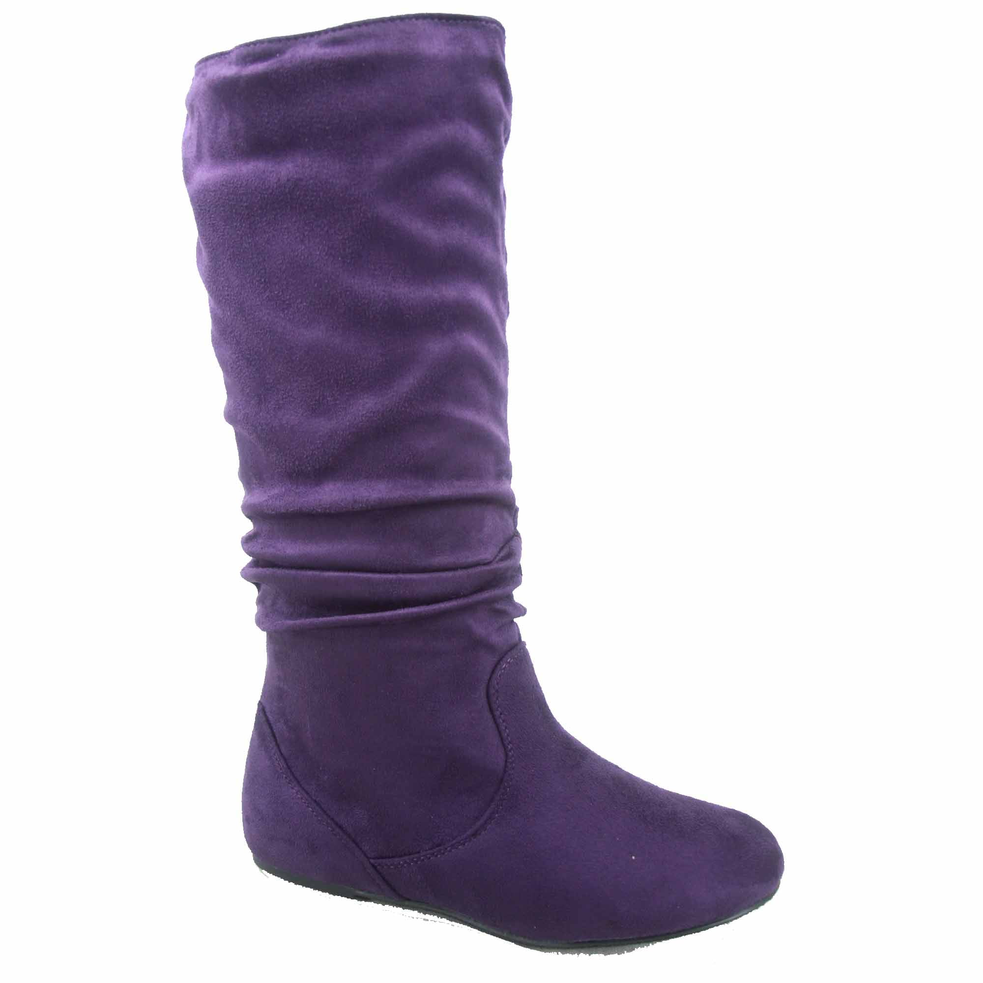 purple boots womens