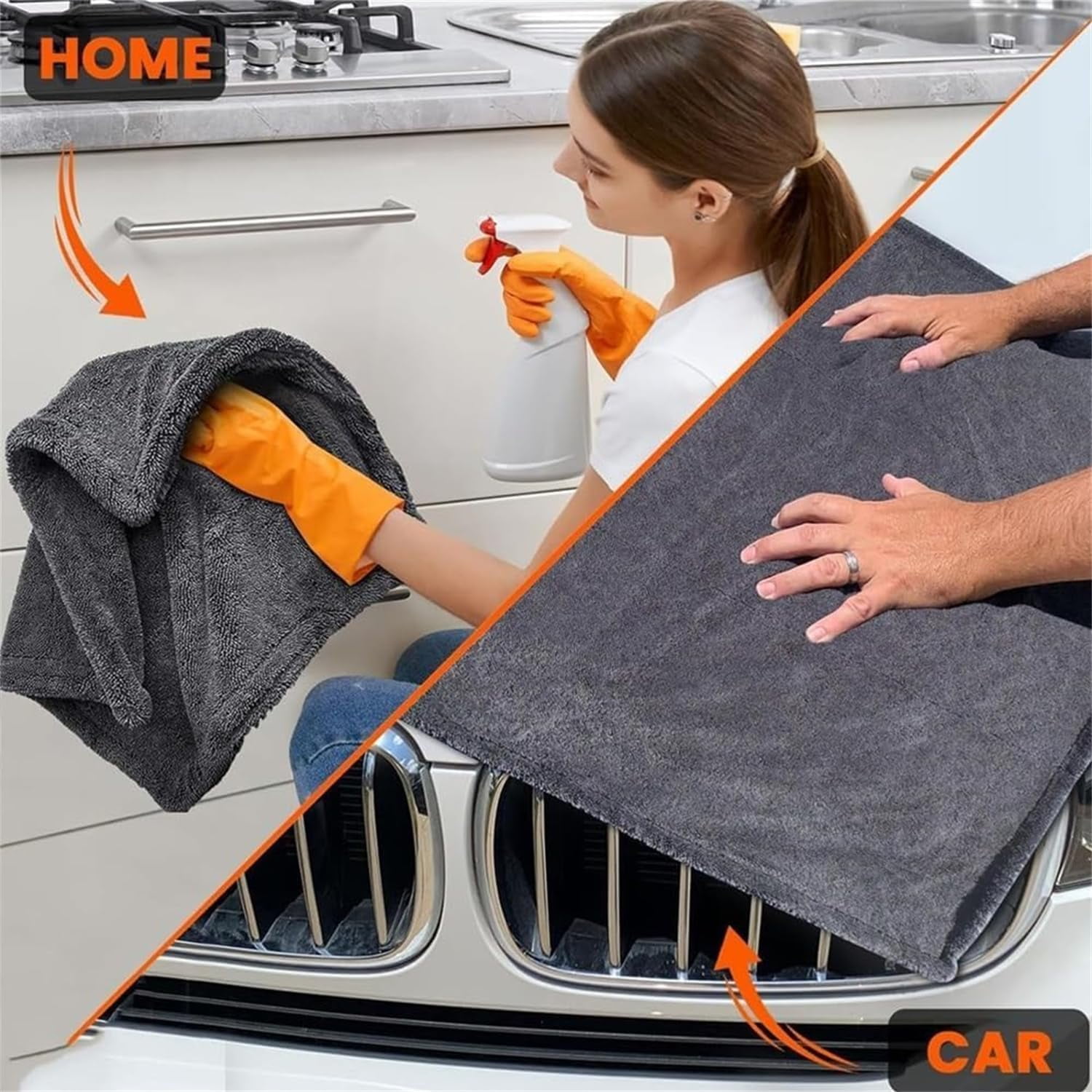 ShinyWipes Shower Cleaning Cloths, Shinys Bath Drying Towel,Reusable Absorbent Cubicles Cloth for Bathroom XXL 5PCS
