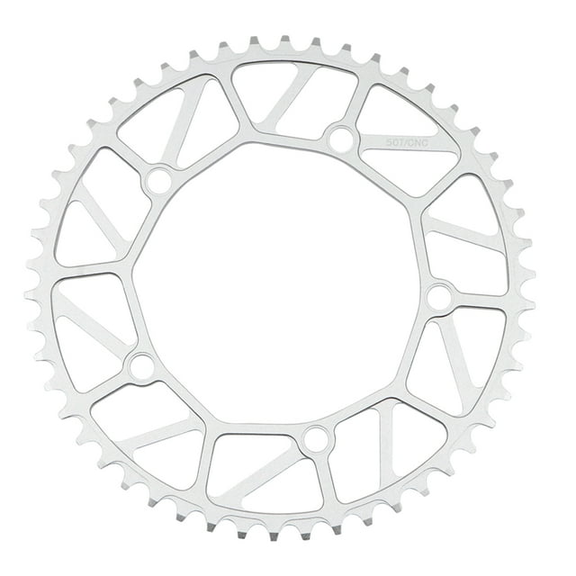 Maytalsory 1/2/3/5 Durable Crank set For Bicycles Guaranteed Compatibility And Improved Performance Alloy Bicycles Crank Bike Crank set 50T silver 1 Pc