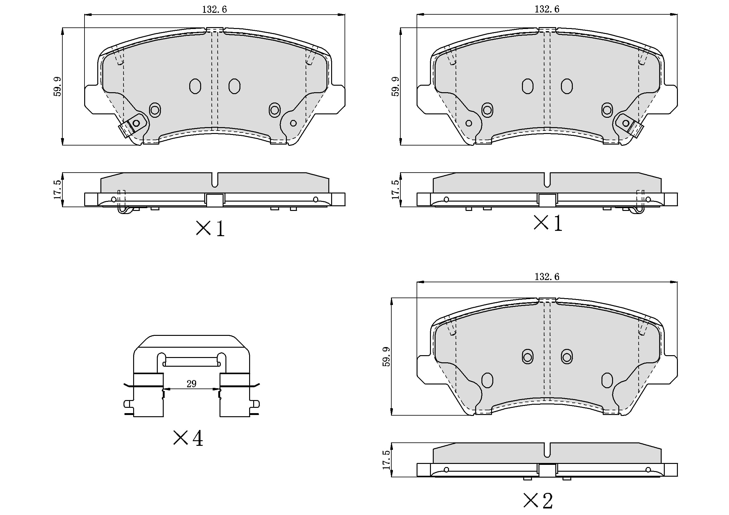 UltraHC 700 Brake Pad Set, Front HC7.1828.0.C, Hyundai Veloster 2021-2019