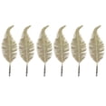 thumbnail image 3 of Toystoory Adorno de plumas de Navidad de plástico de 6 piezas, adorno extraíble para fiestas en la sala de estar, accesorios de decoración para Kits de decoración para fiestas Oro Toystoory HA002320-01, 3 of 6