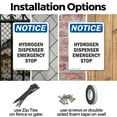 thumbnail image 3 of (2 Pack) Hydrogen Dispenser Emergency Stop OSHA Notice Sign 12 Inch X 18 Inch Plastic Sign, Weather Resistant, UV Protected for Workplace, Business, and Construction Site, Made in the, 3 of 8