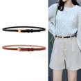 thumbnail image 2 of Jupe Ceinturée en PU Extensible et Ajustable pour Femmes, Passe-Partout, Taille Étroite, 2 of 8