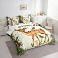 thumbnail image 3 of Manfei Xmas Reindeer Animal Bedding Comforter Set 7 Pieces, Rustic Christmas Tree Full Bedding Set, Teen Kid Boy Girl Reversible Fitted Sheet Flat Sheet, Microfiber Bedroom Decor, 3 of 7