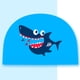 thumbnail image 2 of Gorro de natación 3D PU para , gorros de natación para menores de 12 años Niño niña con gorro de baño de pelo corto a mediano - Azul Shark1 Tiburón azul1 Sunnimix Nadar infantil, 2 of 8