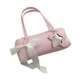 thumbnail image 3 of Bolso de axila, cartera, monedero, multifunción, moderno, con asa superior y colgante de lazo. Rosa, 3 of 9