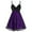 Purple, variant on Fesfesfes Women's Gothic Dress Bat Belt Dress Halloween Party Dress Vintage Dress Festival Dress