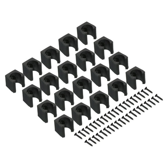 Uxcell 14mm Dia Billiards Snooker Cue Locating Clip Holder Fishing Rod Racks, 20 Pack
