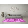 thumbnail image 3 of Ahgly Company Indoor Square Abstract Purple Modern Area Rugs, 7' Square, 3 of 4