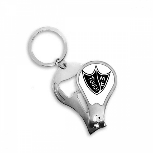 Touch Me Duck Foot Quote DIY Design Fingernail Clipper Cutter Opener Key Chain Scissor