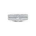 thumbnail image 2 of 14kt White Gold Round Diamond Bridal Wedding Ring Band Set 3/4 Cttw, 2 of 4