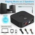 thumbnail image 2 of Wireless NFC Bluetooth 5.0 Transmitter Receiver Adapter Cable For TV Sound System, 2 of 12