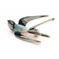 thumbnail image 2 of Broche de Animal de golondrina de cristal encantador de primera calidad, Pin para solapa con insignia, joyería para mujer, 2 of 5