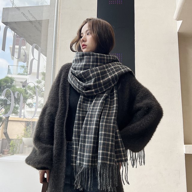 Bufanda pashmina para mujer, chal grande, suave, cálida, para invierno y otoño JAMW Sencillez