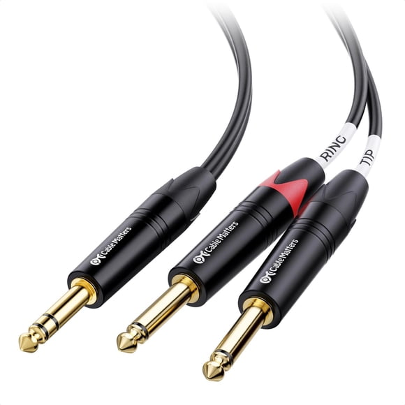 Cable de Inserción TRS 6,35 mm a Doble TS Cable Matters 10 Pies