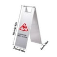 thumbnail image 2 of XIANERS Wet Floor Warning Signs Safety Signs Caution Floor Sign Folding Signs Double-Sided Restaurant Signs Stainless Steel Slippery Warning Signs 5 pcs for Commercial Use original, 2 of 9
