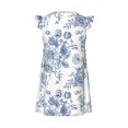 thumbnail image 3 of Lafuoo Rose Flowers Pattern Girls' Small Flying Sleeve Nightdress, Suitable for Girls' Round Neck Pajamas and Robes-Large, 3 of 9