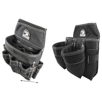 AWP Leather Tool Rig Belt - Multipurpose Work Carpenter Pouches