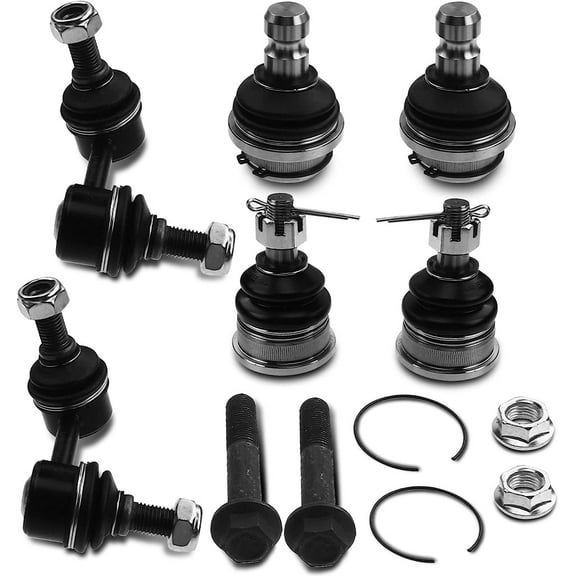 A-Premium Set of 6, Front Upper Lower Ball Joint, Rear Sway Bar Link, Compatible with Nissan Pathfinder 2005 2006 2007 2008 2009 20010 2011 2012