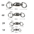 thumbnail image 5 of Opolski 30Pcs Stainless Steel Fishing Swivels Ball Bearing Rolling Rings Hook Connector, 5 of 7