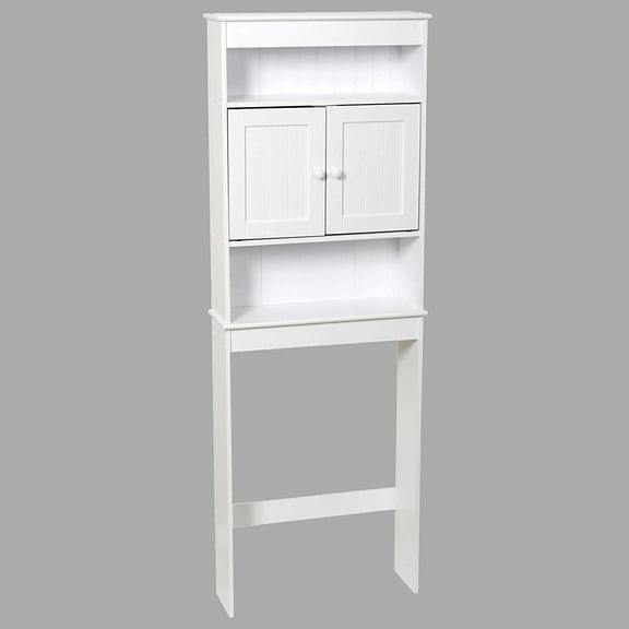 Zenna Home Cottage Collection Over-The-Toilet Bathroom Spacesaver, Bathroom Storage, White